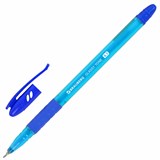 {{photo.Alt || photo.Description || 'Ручка шариковая масляная с грипом BRAUBERG GLASSY TONE, СИНЯЯ, узел 0,7 мм, линия письма 0,35 мм, 144108'}}