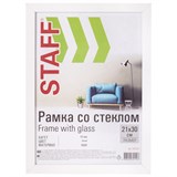 {{photo.Alt || photo.Description || 'Фоторамка STAFF 21х30 см белая  "Grand", багет 18 мм, стекло, МДФ, 391207'}}