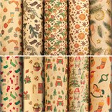 {{photo.Alt || photo.Description || 'Бумага упаковочная подарочная новогодняя Christmas Kraft, 70х100 см, 10 дизайнов ассорти, ЗОЛОТАЯ СКАЗКА, 592053'}}
