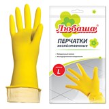 {{photo.Alt || photo.Description || 'Перчатки хоз.латексные ЛЮБАША "Эконом", с х/б напылением, размер L (большой) рифленая ладонь'}}