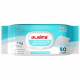 {{photo.Alt || photo.Description || 'Полотенца влажные 80 шт., БОЛЬШИЕ XXL 16,5х25 см, с аллантоином и коллоидным серебром, LAIMA, 115222'}}