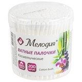 {{photo.Alt || photo.Description || 'Ватные палочки 200 шт., МЕЛОДИЯ, пластиковый стакан'}}