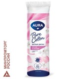 {{photo.Alt || photo.Description || 'Ватные диски КОМПЛЕКТ 100 шт., AURA, двусторонние, 20711'}}