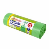 {{photo.Alt || photo.Description || 'Мeшки для мусoра биоразлагаемые 60 л, зеленые, рулон 20 шт., ПНД 15 мкм, 60х70 см, ЛЮБАША, 608099'}}