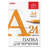 {{photo.Alt || photo.Description || 'Папка для черчения А4, 210х297 мм, 24 л., 200 г/м2, без рамки, ватман ГОЗНАК КБФ, BRAUBERG, 129255'}}