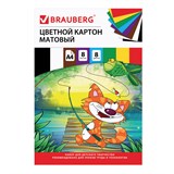 {{photo.Alt || photo.Description || 'Картон цветной А4 немелованный (матовый), 8 листов 8 цветов, в папке, BRAUBERG, 200х290 мм, Кот-рыболов, 129910'}}
