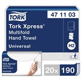 {{photo.Alt || photo.Description || 'Полотенца бумажные (1 пачка 190 листов) TORK (H2) Universal, 2-слойные, цвет натуральный.,23,4х21,3, Z-сложение, 471103'}}