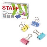 {{photo.Alt || photo.Description || 'Зaжимы для бумаг STAFF "Profit", КОМПЛЕКТ 12 шт., 19 мм, на 60 листов, цветные, картонная коробка, 225156'}}