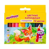 {{photo.Alt || photo.Description || 'Карандаши цветные утолщенные ЮНЛАНДИЯ "МАЛЫШИ-КАРАНДАШИ", 12 цветов, укороченные, шестигранные, грифель 5 мм, натуральное дерево, 181376'}}