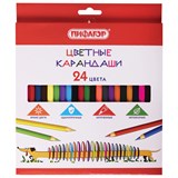 {{photo.Alt || photo.Description || 'Карандаши цветные ПИФАГОР "Веселая такса", 24 цвета, шестигранные, натуральное дерево, 181808'}}