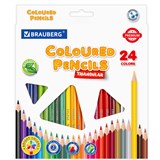 {{photo.Alt || photo.Description || 'Карандаши цветные BRAUBERG PREMIUM, 24 цвета, трехгранные, грифель 3 мм, 181663'}}