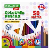 {{photo.Alt || photo.Description || 'Карандаши цветные BRAUBERG KIDS NEW, 50 цветов, трехгранные, грифель 3 мм, 182004'}}