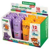{{photo.Alt || photo.Description || 'Ручка-корректор BRAUBERG KIDS "ЗВЕРЯТА", 7 мл, металлический наконечник, корпус ассорти, 272493'}}