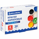 {{photo.Alt || photo.Description || 'Краски акриловые для рисования и творчества 6 цветов по 20 мл, BRAUBERG, 192562'}}