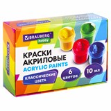 {{photo.Alt || photo.Description || 'Краски акриловые для рисования и творчества 6 цветов по 10 мл, BRAUBERG HOBBY, 192432'}}