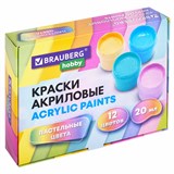 {{photo.Alt || photo.Description || 'Краски акриловые ПАСТЕЛЬНЫЕ для рисования и творчества 12 цветов по 20 мл, BRAUBERG HOBBY, 192440'}}
