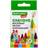 {{photo.Alt || photo.Description || 'Восковые мелки BRAUBERG KIDS, НАБОР 24 цвета, 271697'}}