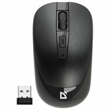 {{photo.Alt || photo.Description || 'Мышь беспроводная бесшумная DEFENDER Wave MM-995, USB, 3 кнопки + 1 колесо-кнопка, оптическая, черная, 52995'}}