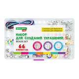 {{photo.Alt || photo.Description || 'Набор для создания бижутерии и украшений 66 элементов Ассорти в пластиковом боксе, бусины, шармы, BRAUBERG KIDS, 665296'}}