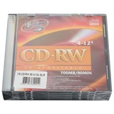Диски CD-RW VS 700 Mb, 4-12x, Slim Case, КОМПЛЕКТ 5 шт., VSCDRWSL501 511545