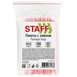 {{photo.Alt || photo.Description || 'Пакеты с замком ZIP-LOCK "зиплок", комплект 100 шт., 100х150 мм, ПВД, толщина 32 мкм, STAFF, 608165'}}