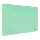 {{photo.Alt || photo.Description || 'Папка-конверт с кнопкой BRAUBERG "Pastel", А4, матовая непрозрачная, мятная, ПРОЧНАЯ 0,2 мм, 272883'}}