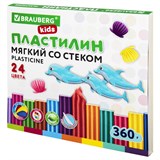 {{photo.Alt || photo.Description || 'Пластилин мягкий восковой BRAUBERG KIDS, 24 цвета, 360 г, со стеком, 106498'}}