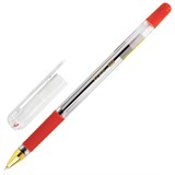 {{photo.Alt || photo.Description || 'Ручка шариковая с грипом BRAUBERG "X-ONE", КРАСНАЯ, корпус прозрачный, узел 0,5 мм, линия письма 0,35 мм, 143989'}}