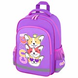{{photo.Alt || photo.Description || 'Рюкзак ПИФАГОР SCHOOL, 1 отделение, 3 кармана, "Corgi queen", 38x28х14 см, 272085'}}