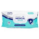 {{photo.Alt || photo.Description || 'Дезинфицирующие салфетки спиртовые 100 штук SMART MEDICAL, крышка-клапан, 72029'}}