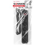 {{photo.Alt || photo.Description || 'Сетевой фильтр SONNEN SPB-185, 5 розеток с заземлением, выключатель, 10 А, 1,8 м, черный, 513656'}}