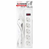 {{photo.Alt || photo.Description || 'Сетевой фильтр SONNEN SPW-305, 5 розеток с заземлением, выключатель, 10 А, 3 м, белый, 513654'}}