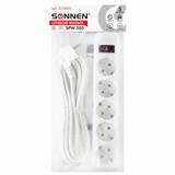{{photo.Alt || photo.Description || 'Сетевой фильтр SONNEN SPW-505, 5 розеток с заземлением, выключатель, 10 А, 5 м, белый, 513655'}}