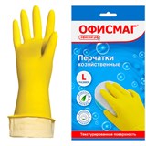 {{photo.Alt || photo.Description || 'Перчатки МНОГОРАЗОВЫЕ латексные ОФИСМАГ, хлопчатобумажное напыление, размер L (большой), желтые, вес 44 г, 604199'}}
