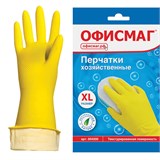 {{photo.Alt || photo.Description || 'Перчатки МНОГОРАЗОВЫЕ латексные ОФИСМАГ, хлопчатобумажное напыление, размер XL (очень большой), желтые, вес 48 г, 604200'}}