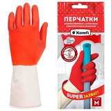 {{photo.Alt || photo.Description || 'Перчатки МНОГОРАЗОВЫЕ латексные БИКОЛОР ПРОЧНЫЕ, бело-красные, размер M (средний), вес 70 г, Komfi, ADM, 25813'}}