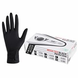 {{photo.Alt || photo.Description || 'Перчатки нитриловые сверхпрочные с текстурой SFM MEGA TEX BLACK 25 пар (50 штук), размер S (малый)'}}