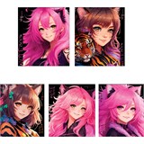 {{photo.Alt || photo.Description || 'Тетрадь А5 48 л., ПЗБМ, скоба, клетка, выборочный TWIN-лак, "Пинк Аниме" (5 видов), 24970'}}