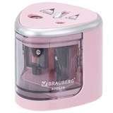 {{photo.Alt || photo.Description || 'Точилка электрическая BRAUBERG DUAL (для 2 диаметров карандашей!), 4 батарейки АА, розовая, 270579'}}