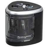 {{photo.Alt || photo.Description || 'Точилка электрическая BRAUBERG DUAL (для 2 диаметров карандашей!), 4 батарейки АА, черная, 270581'}}