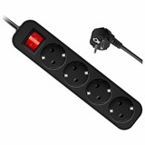 {{photo.Alt || photo.Description || 'Удлинитель сетевой DEFENDER G450, 4 розетки, c заземлением, выключатель, 10А, длина 5 м, черный, 99339'}}