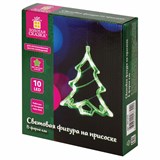{{photo.Alt || photo.Description || 'Световая фигура на присоске ЗОЛОТАЯ СКАЗКА "Ёлочка", 10 LED, на батарейках, зеленая, 591275'}}