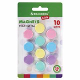 {{photo.Alt || photo.Description || 'Магниты 20 мм, НАБОР 10 шт., "MACAROONS", BRAUBERG KIDS, блистер, 272520'}}