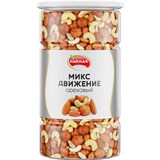 {{photo.Alt || photo.Description || 'Орехи сушеные в банке "МИКС Движение", кешью, фундук, миндаль, арахис, 1 кг, NARMAK'}}