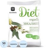 Карамель Малвикъ Diet Эвкалипт леденцовая без сах на изомальте, 50г 2479538