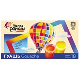 {{photo.Alt || photo.Description || 'Гуашь ЛУЧ "Школа творчества", 18 цветов по 20 мл, без кисти, картонная упаковка, 29С 1754-08'}}