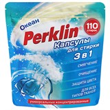 {{photo.Alt || photo.Description || 'Капсулы для стирки белья, концентрат, GIGA PACK, 3 в 1 с кондиционером, ОКЕАН, 110 шт., PERKLIN (ПЕРКЛИН), 609784'}}