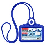 {{photo.Alt || photo.Description || 'Бейдж горизонтальный для пропуска и ID-карт, СИЛИКОНОВЫЙ, 54х85 мм, шнурок 42 см, синий, BRAUBERG, 238906'}}