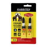 {{photo.Alt || photo.Description || 'Клей секундный суперклей УЛЬТРАПРОЧНЫЙ, набор 2х3 грамма, RABBITEX (РАББИТЕКС) "ДВА СЛОНА", 609813'}}