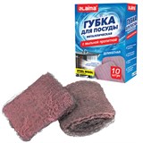 {{photo.Alt || photo.Description || 'Губка для посуды металлическая с мыльной пропиткой, деликатная, КОМПЛЕКТ 10 штук, LAIMA, 702229'}}